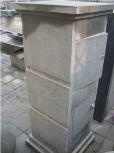 Blue Limestone Mailbox