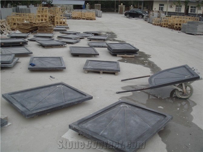 Grey Blue Stone Shower Tray