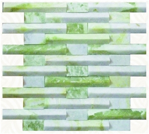 New Light Jade Marble Mosaic, Green Marble Mosaic