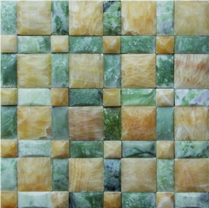 Yellow Onyx with Marble Mosaic