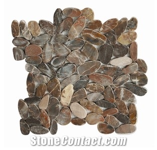 Red Flat Pebble Tile