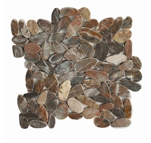 Red Flat Pebble Tile
