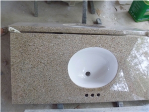 G682 Golden Peach Vanity Tops, Yellow Granite Vanity Tops