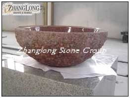 Beautiful Red Granite Solid Sinks