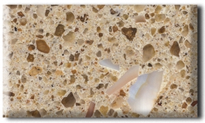 Seashells Yellow Quartz Stone Tile