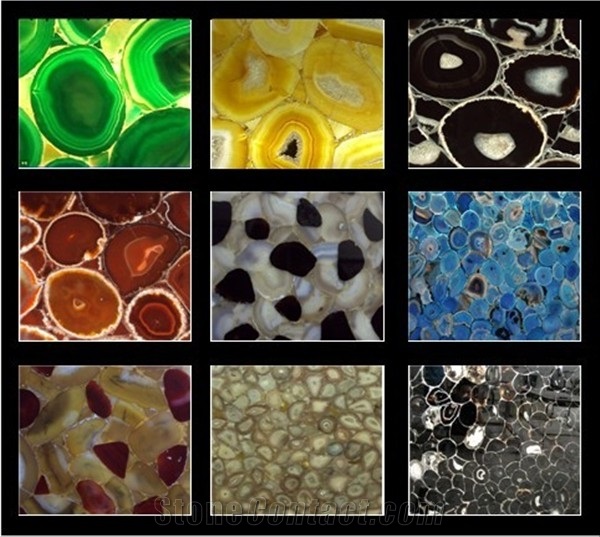 Natural Gemstone Agate Mosaic Tile for Wall Decora