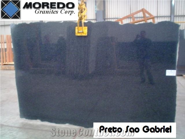 San Gabriel Black Granite Slab