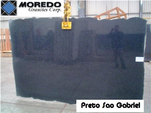 San Gabriel Black Granite Slab
