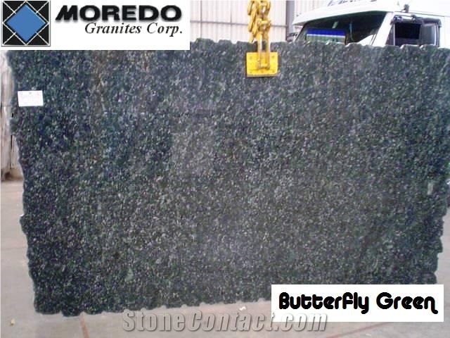 Verde Butterfly Granite Slab,Brazil Green Granite