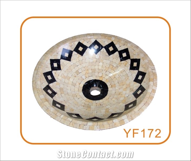 Marble Mosaic Wash Basin