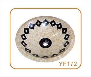 Marble Mosaic Wash Basin Marble Mosaic Wash Basin