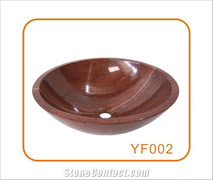 Monte Red Marble Wash Basin&Sink