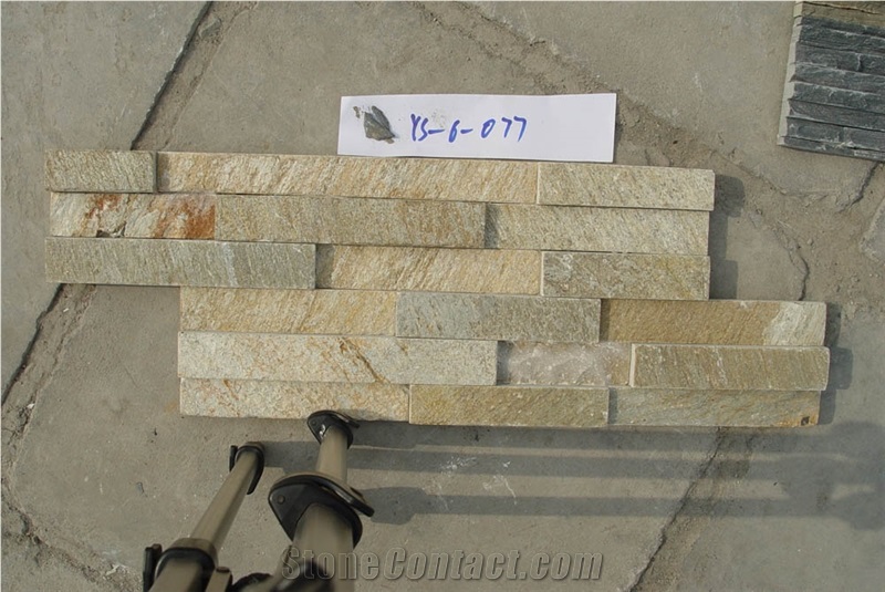 Culture Stone Z Shape, Jiahuang Yellow Slate Cultured Stone