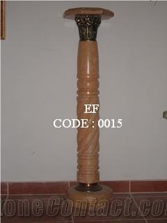 Brown Marble Pedestal Column