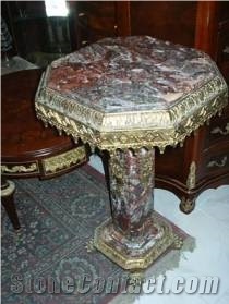 Brown Marble Pedestal Column