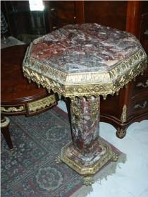 Brown Marble Pedestal Column