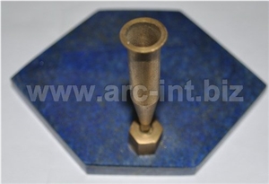 Lapis Lazuli Penholders for Office Accessories and, Natural Lapis Lazuli Blue Stone Artifacts, Handcrafts