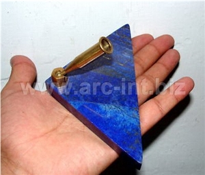 Lapis Lazuli Penholders for Office Accessories and, Natural Lapis Lazuli Blue Stone Artifacts, Handcrafts
