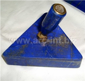 Lapis Lazuli Penholders for Office Accessories and, Natural Lapis Lazuli Blue Stone Artifacts, Handcrafts
