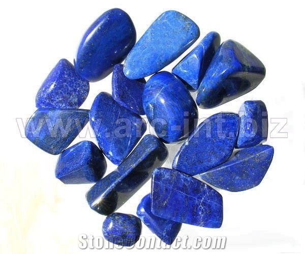Natural Gemstones Lapis Lazuli Tumbles, Natural Lapis Lazuli Blue Stone Pebble, Gravel