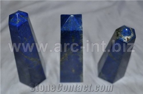 Natural Rock Lapis Lazuli Obsliks Points Wands and, Natural Lapis Lazuli Blue Limestone Art Works