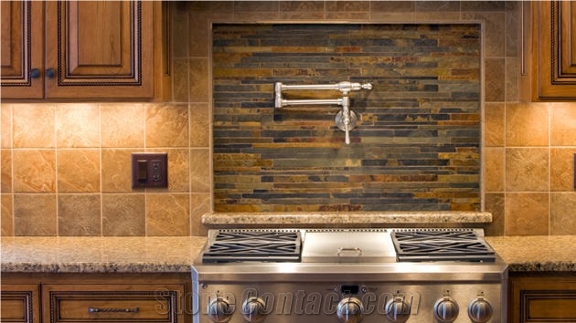 Cultured Rust Slate Wall Cladding