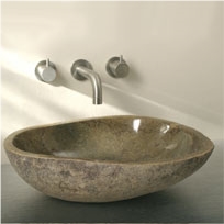 Brown Limestone Wash Basin
