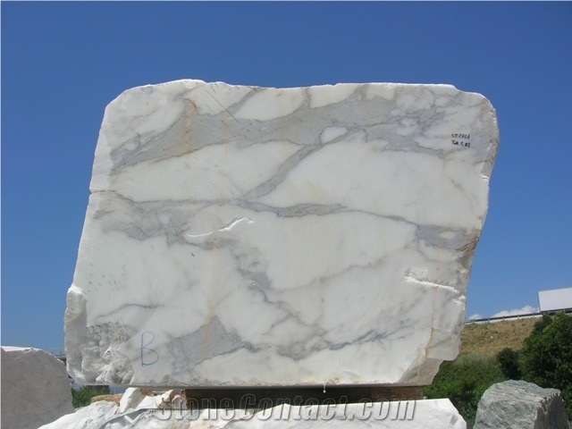 Calacata Carrara Marble Block, Italy White Marble