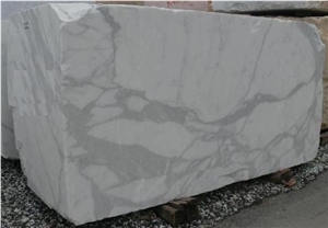 Calacata Carrara Marble Block, Italy White Marble