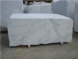 Carrara Statuario Marble Block, Italy White Marble