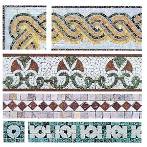 Mosaic Border Line, Mix Marble Mosaic Border
