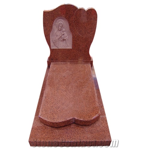 Red Granite Tombstone