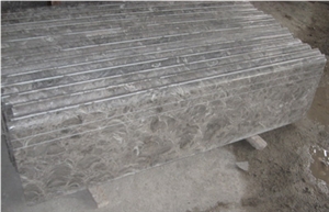 Overlord Flower Marble Steps, Grey Marble