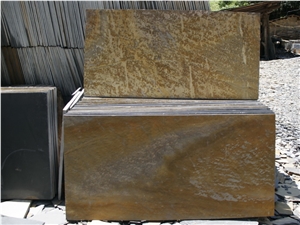 China Flooring Stone, China Yellow Slate Slabs & Tiles