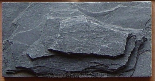 Dark Grey Slate Mushroom Wall Cladding