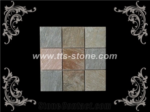 Decorative Mosaic Stone, Beige Slate Mosaic