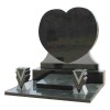 European Black Granite Cemetery Stone, Shanxi Black Granite Monument, Tombstone