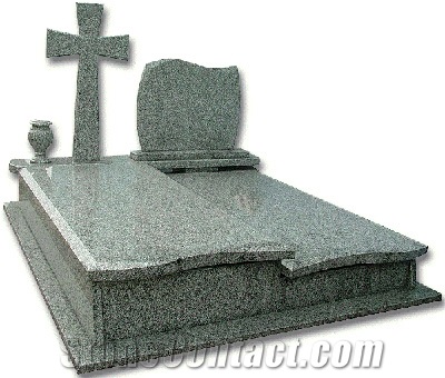 European Granite Cemetery Monument, Ever Green Granite Monument