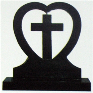 European Style Black Granite Stone, Shanxi Black Granite Monument, Tombstone