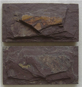 Natural Mushroom Wall Stone, Brown Slate Mushroom Wall