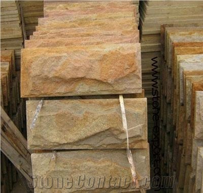 Natural Mushroom Wall Stone, Brown Slate Mushroom Wall