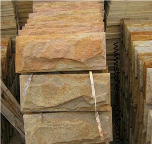 Natural Mushroom Wall Stone, Brown Slate Mushroom Wall