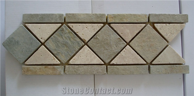 Natural Slate Border, Beige Slate Border