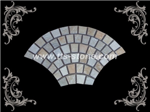 Outside Mosaic Stone, Beige Slate Mosaic