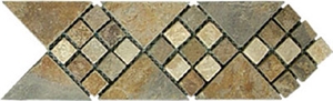 Rust Slate Border for Wall Cladding, Yellow Slate Border