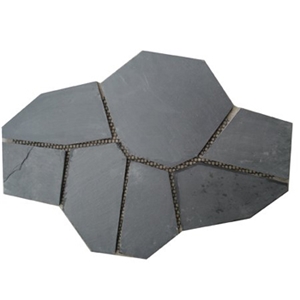 Slate Mesh Stone, Black Slate Flagstone