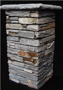 Slate Pillar Cladding, Grey Slate Column