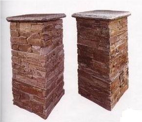 Slate Pillar Cladding, Yellow Slate Column