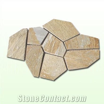 Stone Floor Tile, Yellow Slate Flagstone