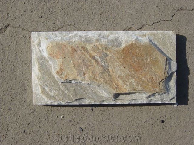 Wall Cladding Mushroom Stone, Yellow Quartzite Mushroom Stone